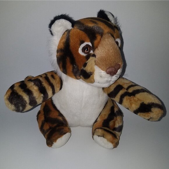 Commonwealth Tiger Plush Stuffed Animal Toy 11" Sitting - Picture 1 of 12